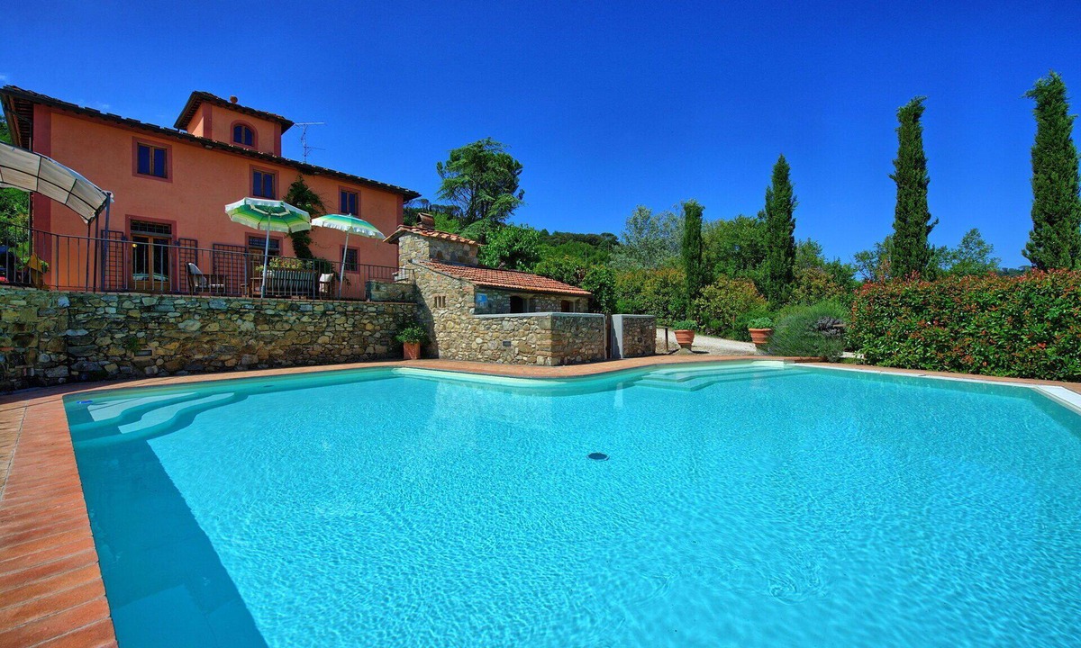 Sant'Andrea in Percussina Villa | Beautiful private villa with private pool, WIFI, A/C, hot tub, TV, panoramic view, close to Florence