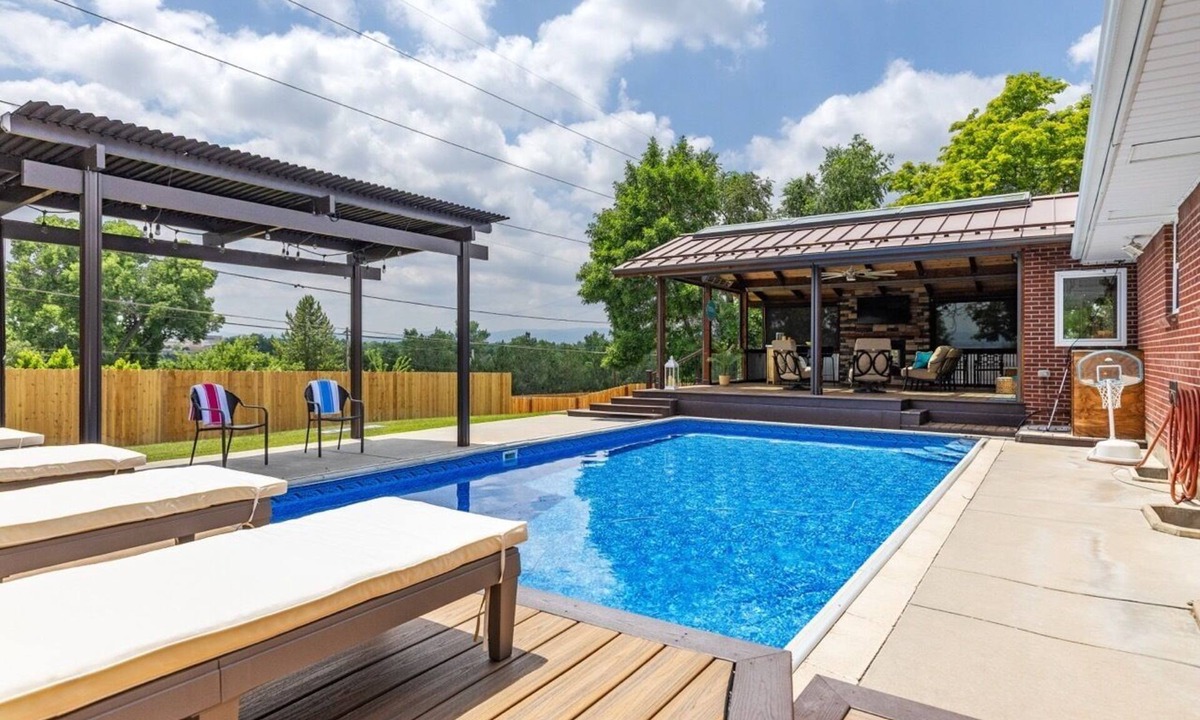 Littleton House | Fun House with Pool, Hot Tub, Cool Outdoor Living Space