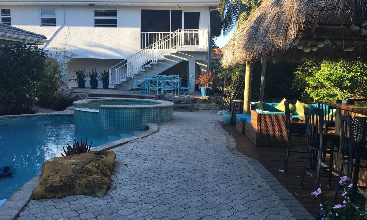 Marathon House | Grand Flamingo Island Oasis - Huge Private yard/pool/tiki/bar/dock