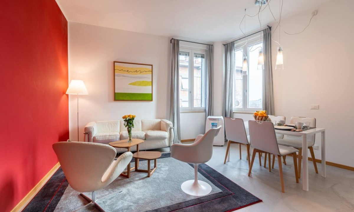 Oltretorrente Apartment | GuestHost - Modern 60 sqm apartment located on the fourth floor of a renovated 30's building without a lift (stairs to access it).The apartment consists of a living room with kitchenette, bedroom and bathroom. The bedroom is inspired by La Chayhana in Uz