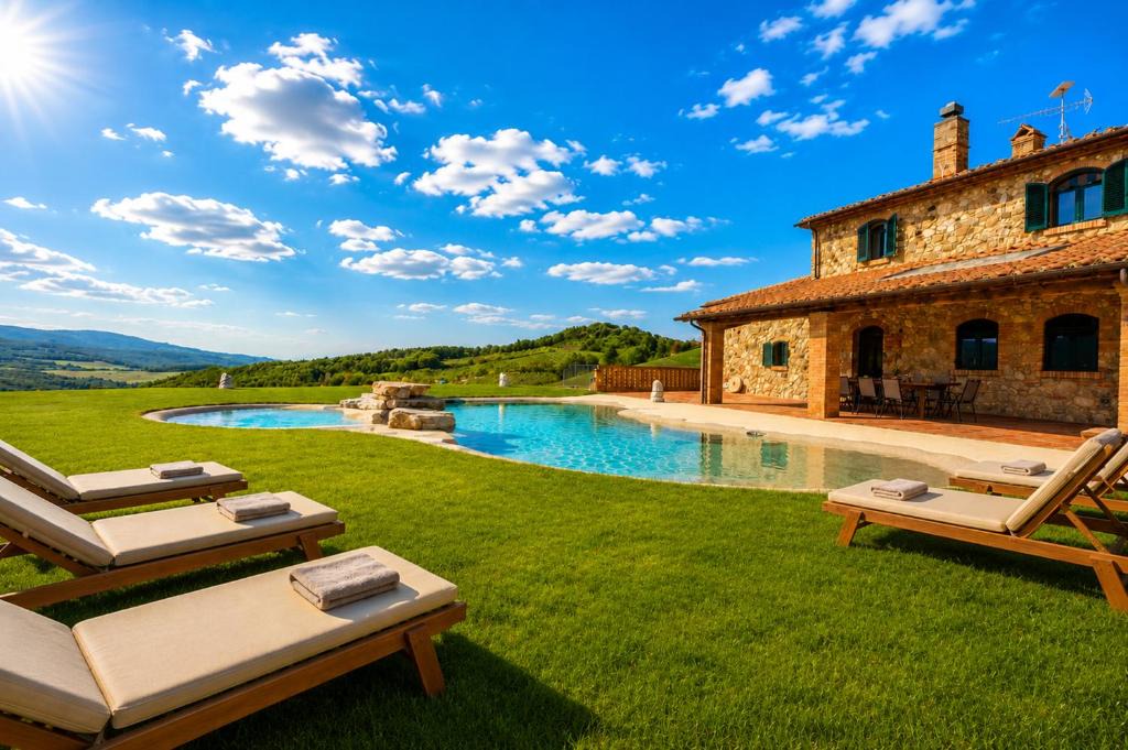 Riparbella Apartment | La Casina - Villa Toscana con Piscina Privata e Vista Panoramica, Idromassaggio, Sauna, Palestra - Piscina aperta fino al 31 Ottobre