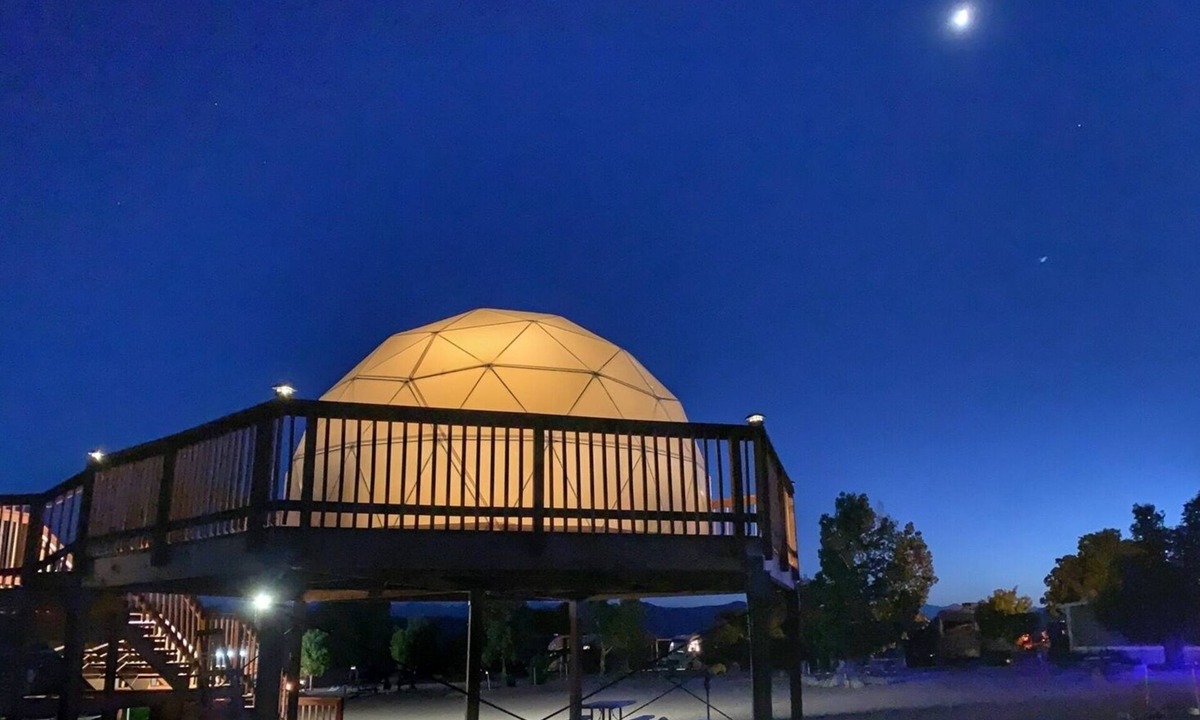 Canon City RV Rental | Modern Glamping Dome with Sunny Deck and Scenic Mountain Views - Free Coffee!