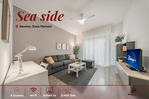 Savona Apartment | Sea Side - Beach 2 min - Free WiFi - Smart TV