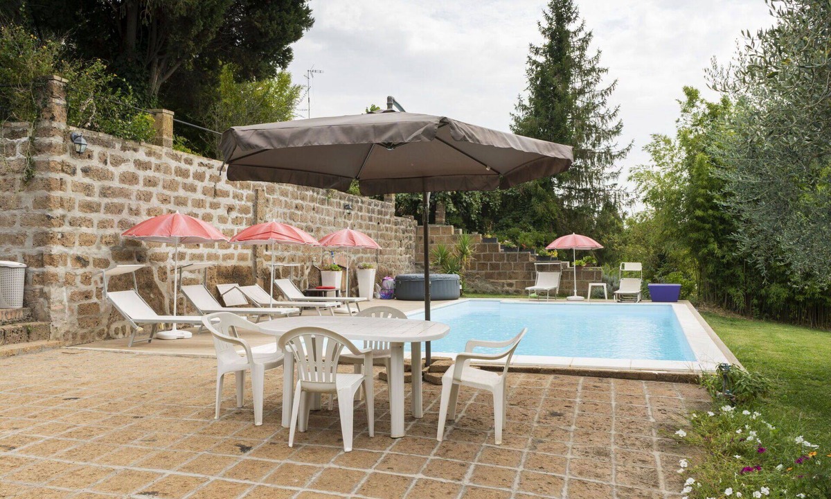 Corchiano House | Stunning private villa for 17 people with private pool, WIFI, TV, patio and pets allowed