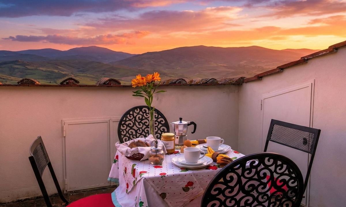 Radicondoli Apartment | Wake Up to Breathtaking Tuscan Views — Spacious Village Duplex
