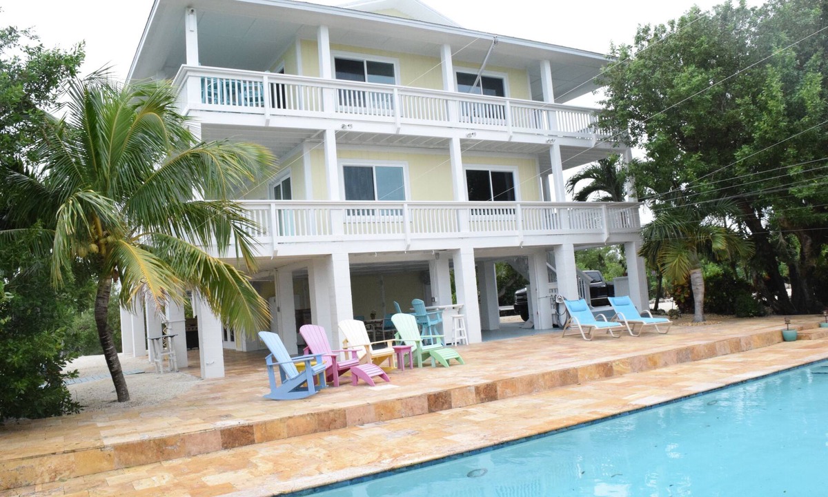 Summerland Key House | Waterfront Sunrise & Sunset Full Views! Pool, dock, lift, Industerial Ice Maker