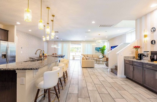 West Kissimmee Villa | 11BR Disney Golf Estate | Trackman, Theater, Spa