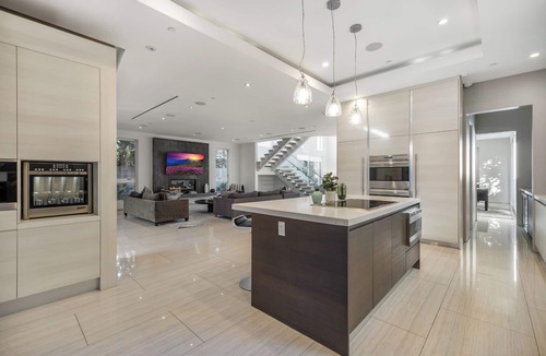 Beverly Grove House | Alfred Villa - Modern WeHo Villa with Amazing Pool, Waterfall & Gym