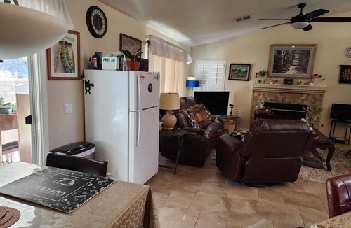 Lancaster House | Charming bedroom in a welcoming Palmdale home with AC, WiFi
