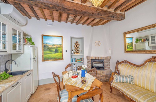 Montalcino Apartment | Elegant Tuscan Apartment with Fireplace and Countryside Views