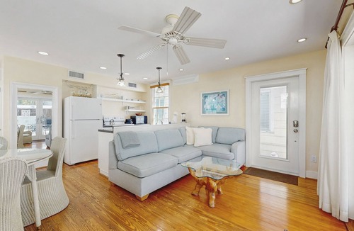 Uptown - Upper Duval Condo | Ground-level getaway with free WiFi, private deck, & shared outdoor pool