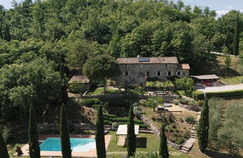 Bivio Lugnano Villa | Luxury Peaceful Villa With Vine Covered Pergola Enjoying Panoramic Views.