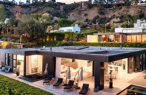 The Bird Streets House | Marcheeta - Architectural Doheny Estates with City & Ocean Views