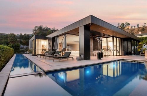 The Bird Streets House | Marcheeta - Architectural Doheny Estates with City & Ocean Views