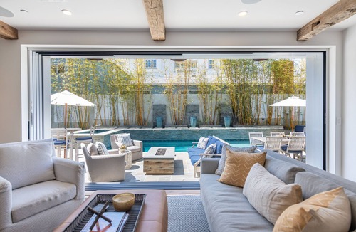The Strand House | New Luxury Home on Double-Lot w/Heated Pool, Spa & Yard, Easy Stroll to Beach