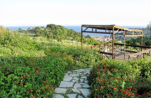 San Lorenzo al Mare House | Nice apartment in villa for 4 guests with pool, A/C, patio, pets allowed and panoramic view