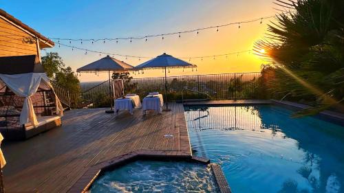 North Tustin Villa | Panorama Tropical Resort & Spa with Sunset City View
