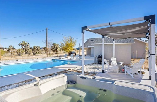 Yucca Valley Villa | Pool, Sauna, Spa, 5 Acre, 5 Bedroom - Desert Oasis