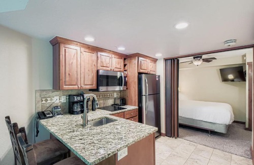 Peak 9 Apartment | Slope-side Studio Dog Friendly Full Kitchen