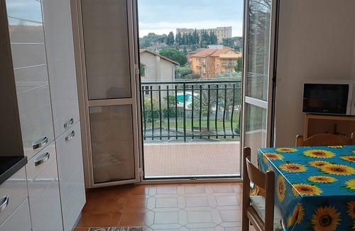 Pietra Ligure Apartment | Stella Marina: Three-Bedroom Apartment with Pool, 3 Balconies, and Free Parking