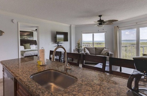 Tavernier Condo | Two Spectacular Ocean Views from the Living Room and Master Bedroom of the Condo