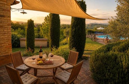 SantʼAngelo in Pontano Villa | Villa Il Rigogolo - Private Pool - 10 Guests - Panoramic Marche Hills