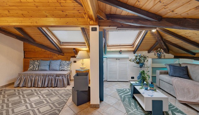 Apartment 'Mansarda Sotto Le Stelle' with Sea View, Wi-Fi and Air Conditioning