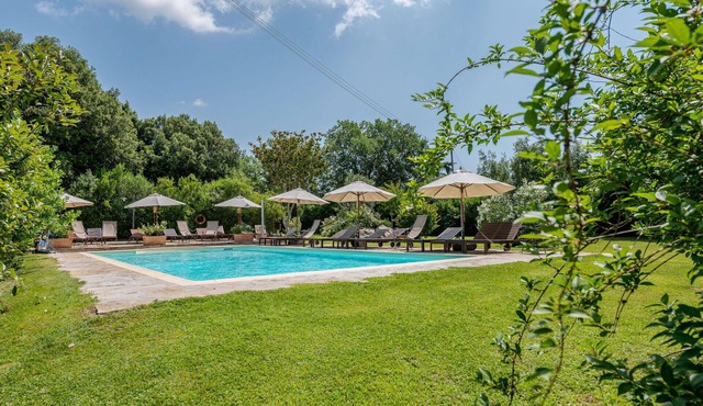 Beautiful apartment in villa for 2 people with pool, A/C, WIFI, TV, patio and pets allowed