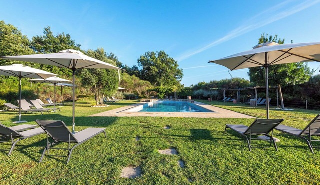Cosy apartment with pool, WIFI, A/C, TV, patio, pets allowed, panoramic view, close to Montepulciano