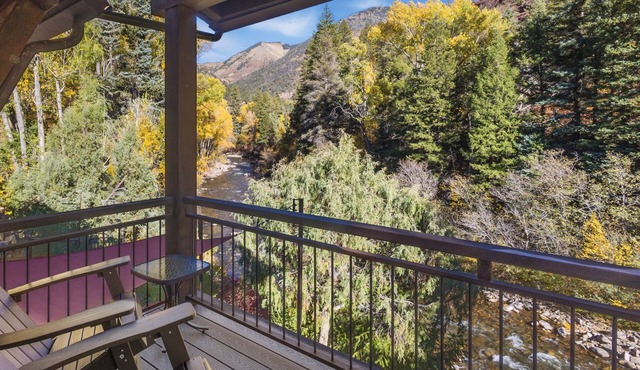 Experience cozy comfort at Sawpit Stonehouse near Placerville, CO.