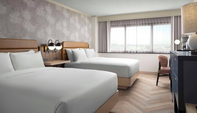 Fully Renovated Hotel Near LAX | 2 Spacious Two Queens, Free Shuttle, Pool, Gym!