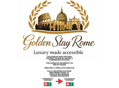 Golden Stay Rome - Golden Room with Private Kitchen and Garden - Close to Metro C