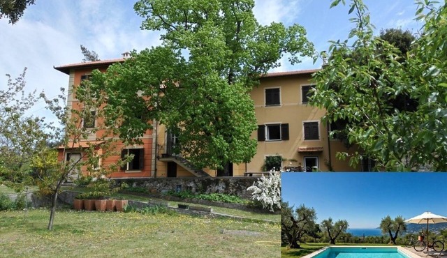 Historic Villa Apt Panoramic Pool Near Cinque Terre & Sestri Levante