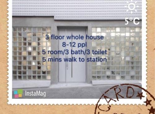 Osaka Glitter 3 floor whole house 6-10 ppl 5mins walk to station