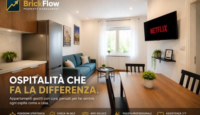 Rubini 19 Living l Moderno Bilocale vicino Ospedale