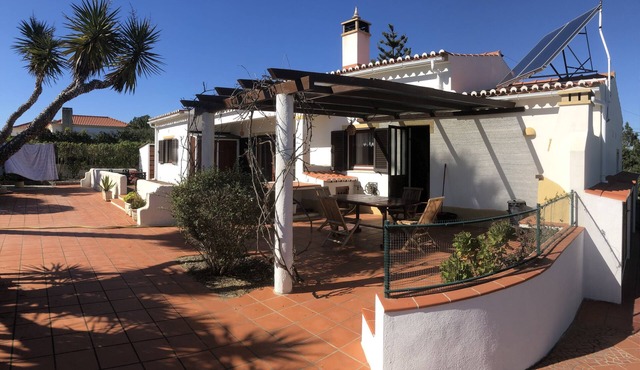 Single Storey house with beautiful garden and large terraces.