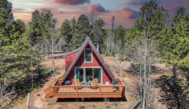 Sloped Summit! Rustic A-Frame Cabin with Scenic Views