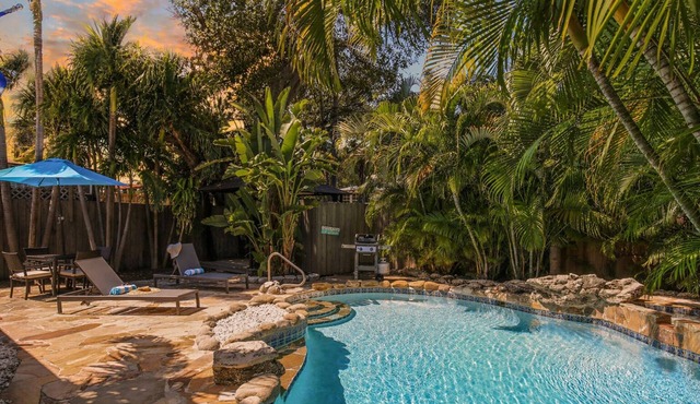 Tropical Key West Escape Private Pool | Month Long Stays | Flagler's Oasis