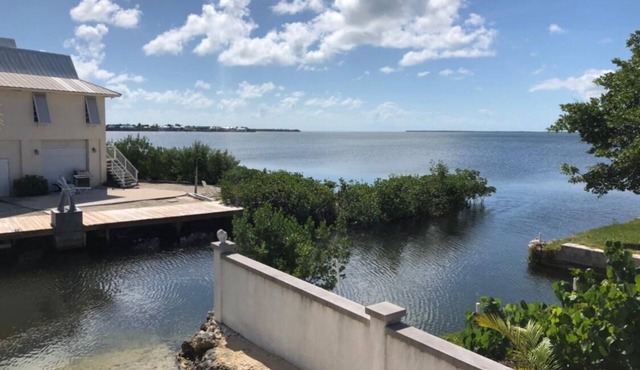Waterfront beach house with boat ramp